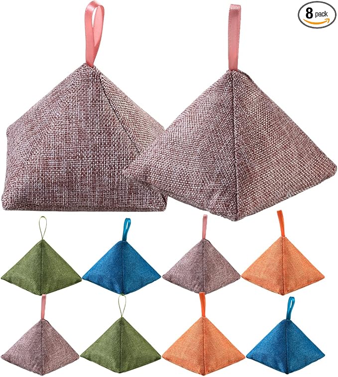 Charcoal Bamboo Bags nature fresh charcoal bags Activated Charcoal Odor Absorber Eliminator Bag (8 Green Brown Orange Blue)