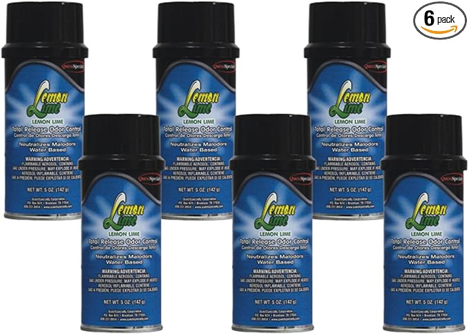 Quest 3320 LEMON LIME Water-Based Total Release Odor Eliminator Lemon Lime (6 Pack)