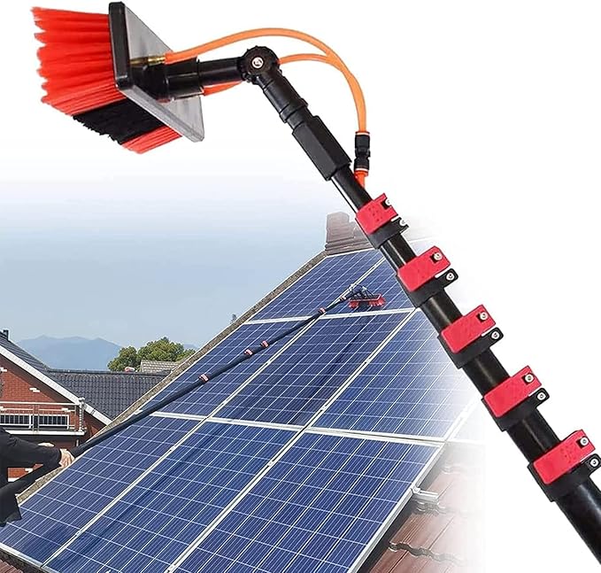 Window Cleaning Telescopic Pole 10m Water Fed Extendable Brush Suitable for Cleaner Conservatory Roof Photovoltaic Panel Cleaning (6m/20ft)