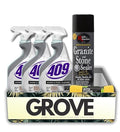 3x Formula 409 Multi-Surface Cleaner 32 oz Spray + Granite Sealer Bundle with Microfiber Towel – Cleans Seals &amp Protects Stone and Steel Surfaces – Gift Set (5 Items)
