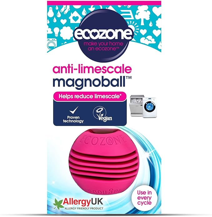 EcoZone Magnoball Anti-Limescale Device for Dishwashers &amp Washing Machines Reusable Magnetic Limescale Remover &amp Descaler Drum &amp Interior Cleaner Vegan &amp Non Toxic Scientifically P