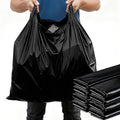 100 Pack 30'' x 18'' x 6'' Extra Large Black Plastic Shopping Bags(0.8 Mil Thick) Reusable Heavy Duty Large T-shirt Grocery Bags Bulk with Handles for Restaurant Retail Business