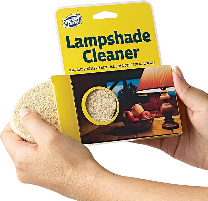Sparkle Plenty Lampshade Cleaner - Dry Magic Dust Sponge for Lamp Shade - Dry Dusting Sponge Scrub for Fabric &amp Window Blinds - Effortless Duster Upholstery Cleaner for Furniture &amp Surfaces (2
