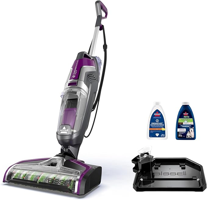 BISSELL Crosswave Pet Pro All in One Wet Dry Vacuum Cleaner and Mop for Hard Floors and Area Rugs Purple 2306A