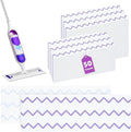 50 Count Microfiber Mop Pads Compatible with Swiffer Powermop Disposable or Reusable Replacement Pads for Wet &amp Dry Use PowerMop Refills for Multi-Surface Floor Cleaning