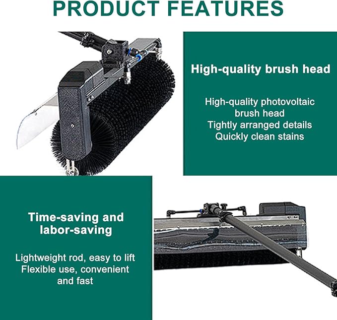 3.5m/5.5m/7.5m Adjustable Window Glass Cleaning Tool Electric Solar Panel Cleaner with Extendable Aluminum Pole3.5M
