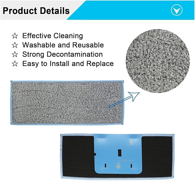 Wet Mopping Pads Floor Wiper Suitable Compatible with Irobot Braava Jet M6 Series Mop (Color : 8pcs)