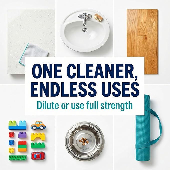 AquaCleanse Hypochlorous Acid 500PPM All-Purpose Cleaner Spray (1 Gallon) – 3X Stronger Than Standard HOCL – Pet &amp Family Safe Non-Toxic Surface Cleaner &amp Odor Remover - No Harsh Chemicals –