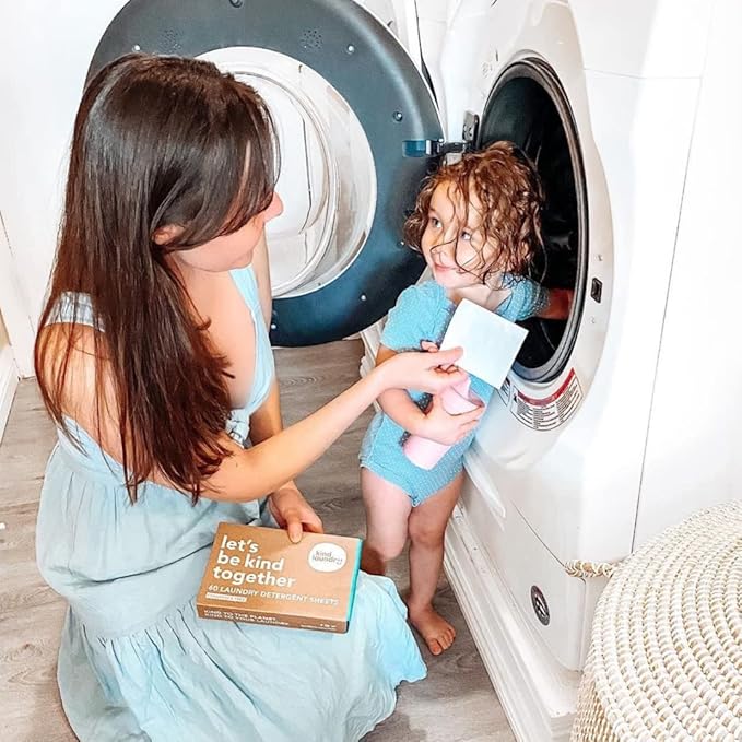 KIND LAUNDRY Detergent Sheets (Ocean Breeze) and Vegan Stain Remover Bar &amp Pre-Treater (5 oz)