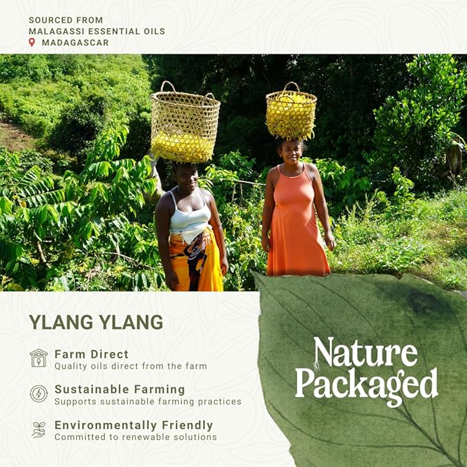 Ylang Ylang Essential Oil - Direct from Malagassi Essential Oils Madagascar - Steam Distilled - Aceite de Ylang Ylang for Aromatherapy Diffuser DIY Candle and Soap Making - 2lbs