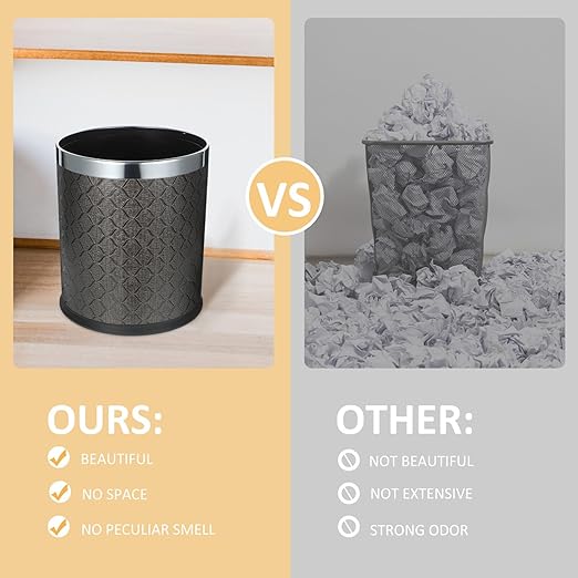 Cabilock Large Trash Can Plastic Waste Paper Bin Kitchen Waste Basket Slim Wastebasket