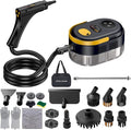 Steam Cleaner with Adjustable Handle High Temperature High Pressure Steam Cleaner with 15 Accessories Portable Steamer for Home Furniture Kitchen Bathroom Grout and Tile (Black)