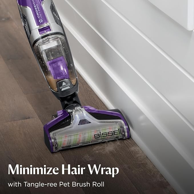 BISSELL Crosswave Pet Pro All in One Wet Dry Vacuum Cleaner and Mop for Hard Floors and Area Rugs Purple 2306A