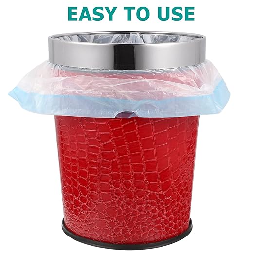NUOBESTY Retro Trash Can 5L Small Waste Paper Basket Waste Container Bin Garbage Container for Bathroom Bedroom Office(Red)