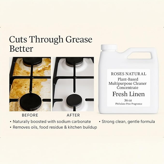 Multipurpose Cleaner Concentrate 36 oz | Plant-Based Biodegradable Streak-Free Cleaning for Kitchen Bathroom Floors &amp Glass. Made in the USA (Vanilla Pumpkin)