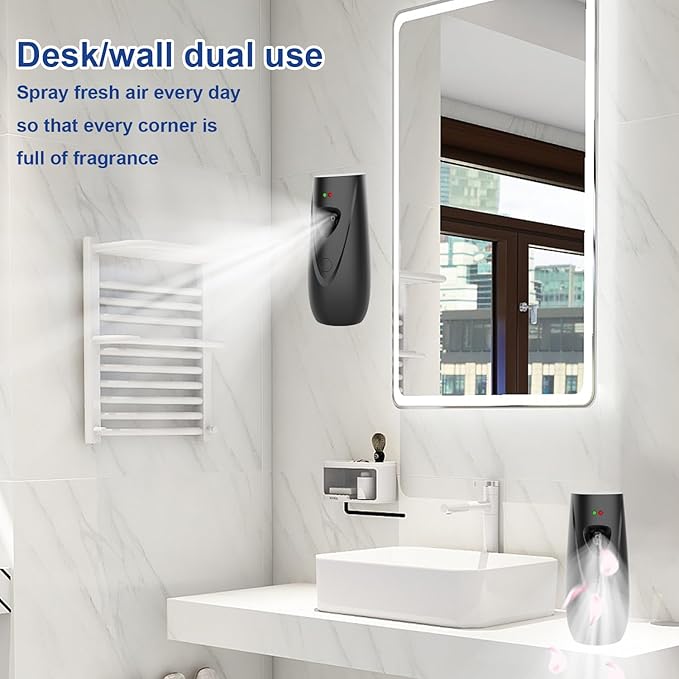 Automatic Air Freshener Spray Dispenser Free Standing or Wall Mounted Automatic Aerosol Spray Dispenser for Home Indoor Bathrooms Offices Hotels and Commercial Places (B-03)