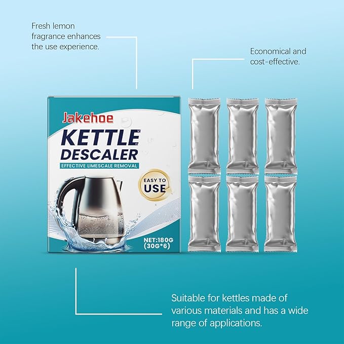 Kettle Descaler Powder - Powerful Limescale Remover For Electric Kettles Restores Shine Easy To Use Household Cleaner(2PCS)