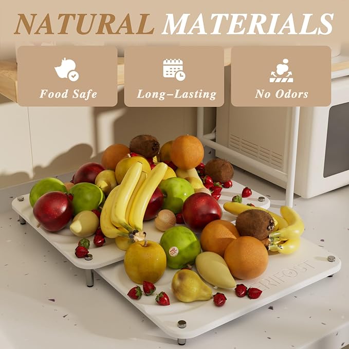 Pearl White 2PCs Large Drying Stone for Kitchen Counter Stone Dish Drying Mat for Kitchen Counter Quick Dry Mat with Non-slip Feet