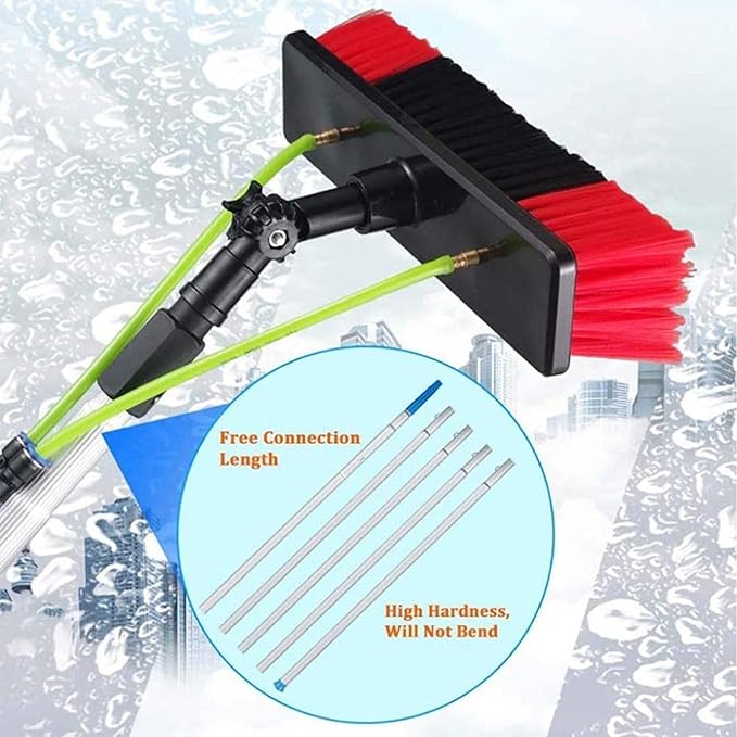 5-12M Window Cleaning Pole Water Fed Extendable Cleaner Conservatory Room Cleaning Photovoltaic and Solar Panels / 5M Rod / 30Cm Brush Head/10M/32.8Ft/30Cm Brush Head
