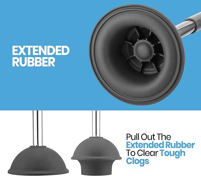 Toilet Brush &amp Plunger Set - Toilet Bowl Brush and Holder Refillable Liquid Dispenser Brush - 2 in 1 Silicone Toilet Brush &amp Plunger Set for Bathroom