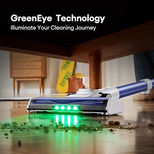 Ultenic U10 Ultra Cordless Stick Vacuum Cleaner 450W Motor 30KPa Suction Max 40mins Runtime Anti-Tangle Brush 1L Dustbin Capacity Stick Vacuum for Home Pet Hair Hardwood Floors and Carpets