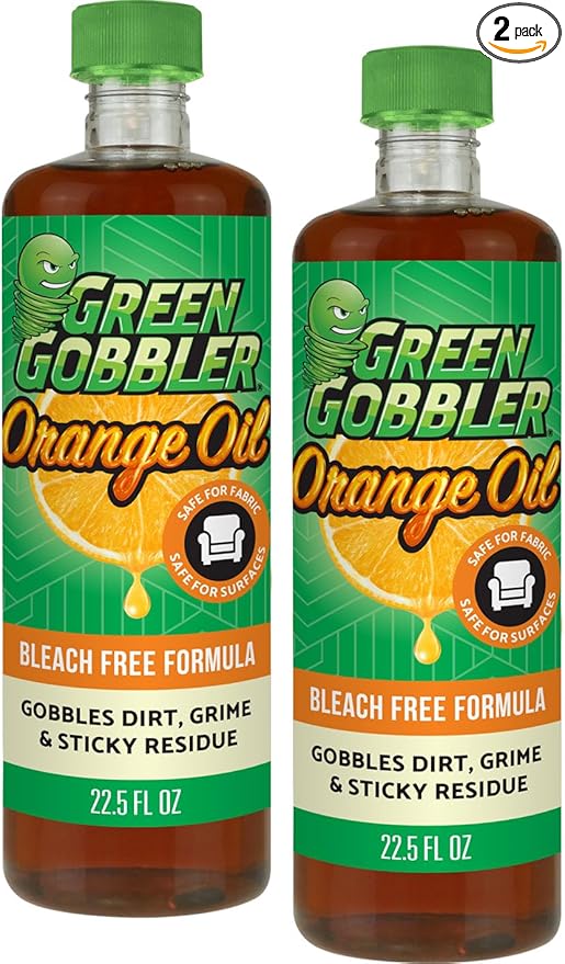 Green Gobbler Cold Pressed Orange Oil Concentrate - 22.5 oz (D-Limonene) Multi-Purpose Home and Outdoor Cleaner (2 PACK)