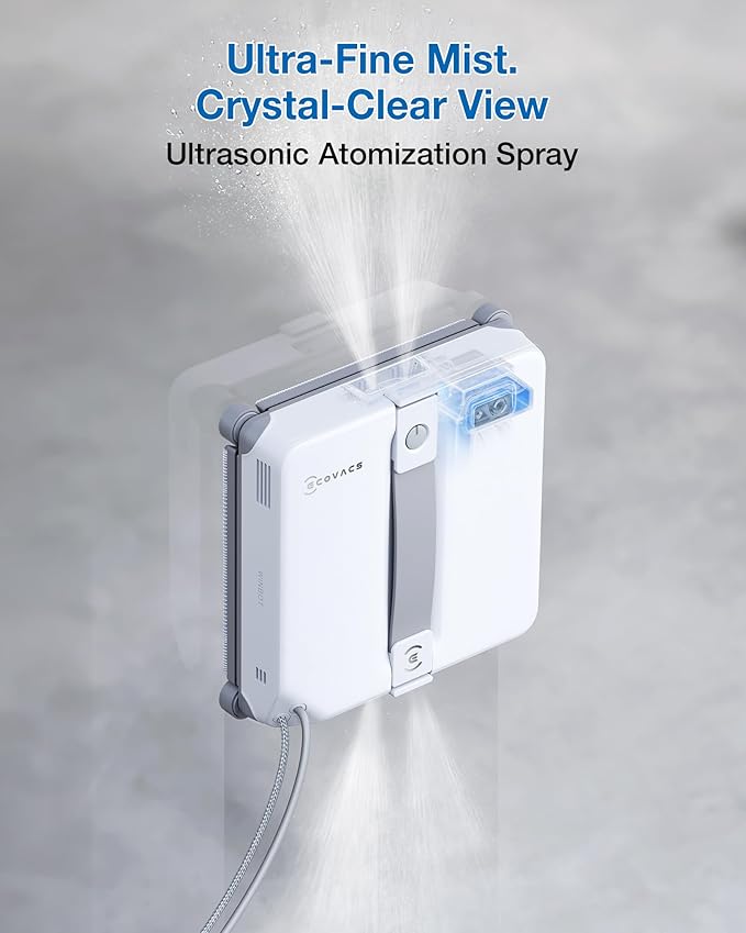 ECOVACS WINBOT MINI2 Window Cleaning Robot Robot Window Cleaner with 6 Smart Cleaning Modes Win-SLAM 4.0 Navigation Automatic Glass Cleaner for Windows Mirrors &amp Glass Doors