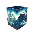 BestGiftEver Sea Turtle Wave Accent Trash Bin - Nautical and Ocean - Inspired Wastebasket - Ideal for Sea and Marine Life Lovers
