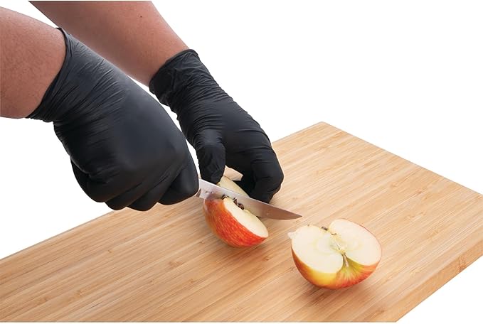 Performance Tool W89013 Black Nitrile Gloves | Disposable Powder Free latex rubber free Textured Fingertips for Better Grip  X-Large | 100pc
