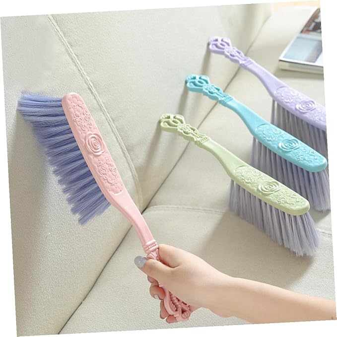 6pcs Household Dusting Brush Set with Thick Hollow Handle Sofa and Bed Cleaning Brush for Furniture Multi-Color Blue Green Pink Sturdy Dust Removal Tool for Home Use