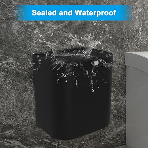 Naisu 3 Pack 1.12 Gallon Kitchen Garbage Bin for Counter Top or Under Sink Stick on the WallHanging Small Trash Can with lid for Cupboard/Bathroom/Bedroom/Office(Black)