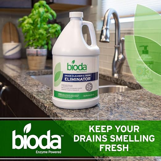 Bioda Professional Strength Enzyme Drain Cleaner Septic Safe Drain Odor Eliminator Smell Eliminator