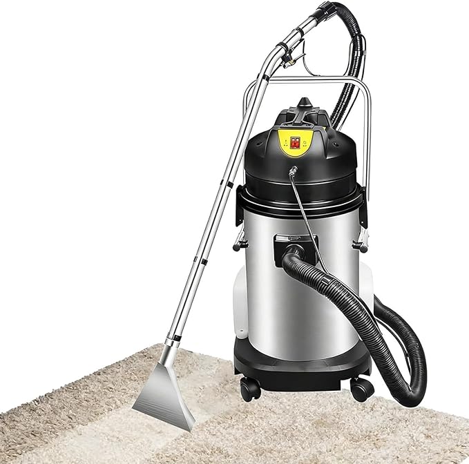 Industrial Carpet Cleaner3-in-1 Steam Cleaner60L 15.85GalSpraying Suction6 Suction Headsfor Large Area Rug Couch Curtain Car Commercial Cleaning 30L