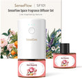 SF101 Pro Plug In Air Freshener Waterless Essential Oil Diffuser Non-Toxic Aroma Diffuser Adjustable 120-Day Natural Scent Mist Covers 1000 Sq Ft- Free 30ml Rose Rhapsody