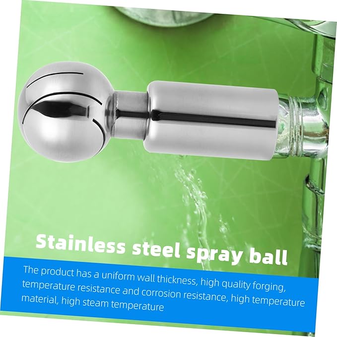 Stainless Degree Cleaning Ball 1pc Stainless Steel Spray Ball to Rotate Dual Card Ball Stainless Steel Cleaning