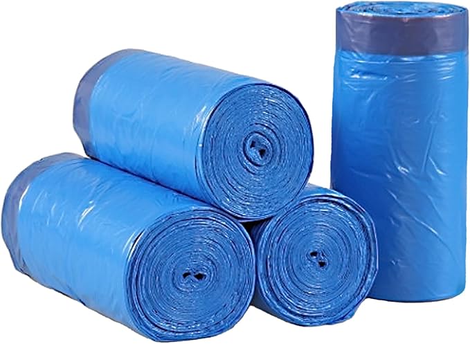 5 Gallon Drawstring Trash Bags 20 L Blue Garbage Bags 200 Counts/4 Rolls