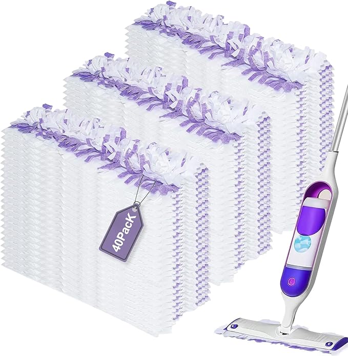 40 Pack Disposable Mopping Pads Refills for Swiffer PowerMop Multi-SurfaceSwiffer Mop Pad Replacement Kit for Floor Cleaning