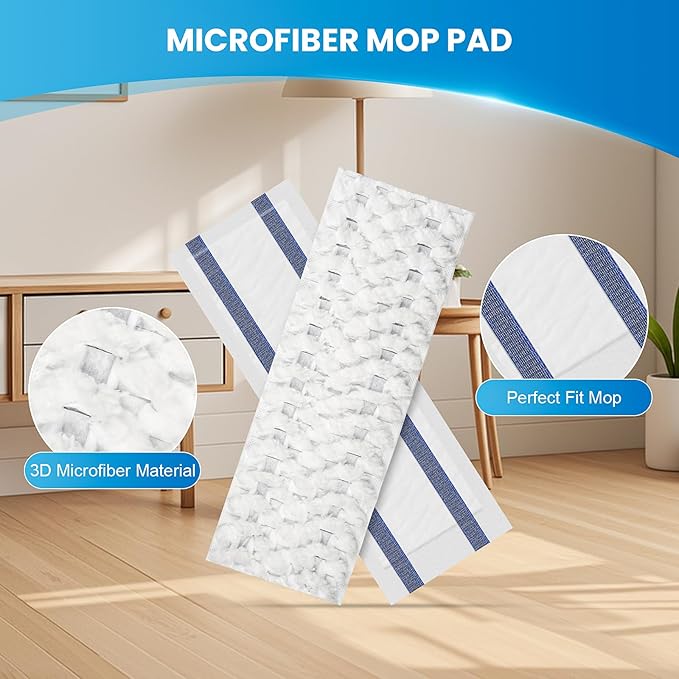 50 Pack Disposable Microfiber Cleaning Mop Pads for Bona Mop Series Heavy Duty Disposable Sweeping Pad Replacement Refill