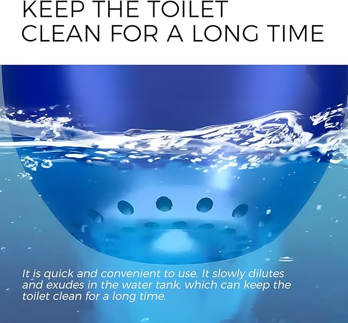 pistro Automatic Toilet Bowl Cleaner - Crazy Clean with Light Fresh Scent - Bathroom Tank Blue Cleaner - Slow-Releasing Deodorizer &amp Descaler (1 pc)