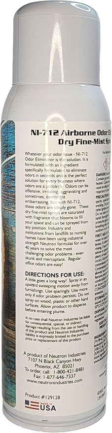 Generic NI-712 Odor Eliminator - Key Largo Lime - 14-oz Can (Fine-Mist Dry Spray) Clear