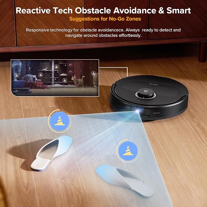 roborock Qrevo S5V Robot Vacuum and Mop FlexiArm Edge Mopping 12000Pa Suction Dual Zero-Tangle System Smart Obstacle Avoidance 10mm Mop Lifting Auto Mop Washing&ampDrying Self-Emptying&ampRe
