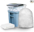 Plasticplace 65 gallon Trash Bags │ 1.5 Mil │ Clear Heavy Duty Garbage Can Liners │ 50” x 48” (50Count)