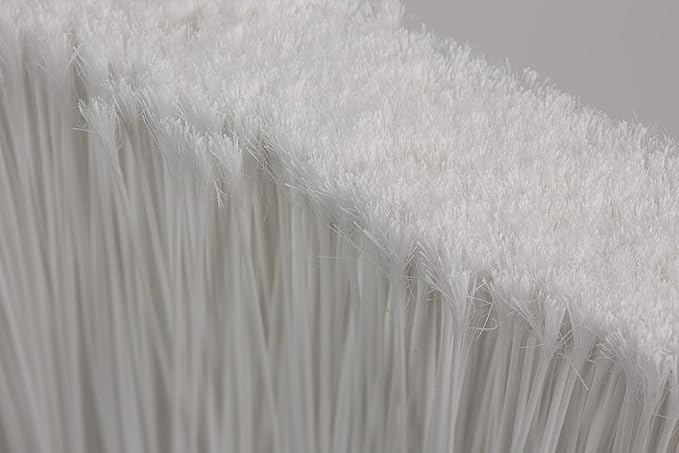 SPARTA 41082EC02 Plastic Color Coded Broom Flagged Bristles Long Broom With Angled Head For Large Debris 56 Inches White