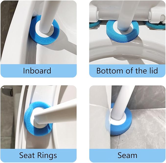 Disposable Toilet Bowl Cleaner Wand Refills Toilet Cleaners for Inside The Bowl Toilet Wand Kit Only Fit Handle (Color : 80 Refill Without Brush Size : Ocean)