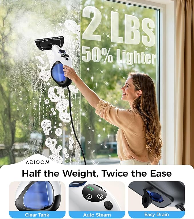 Handheld Steam Cleaner for Home 3s Instant Heat-Up No Need to Wait Upgrade 2 LB Light Weight Easy Refill Portable Steamer Cleaner for Furniture Couch Grout Walls Kitchenware Cleaning