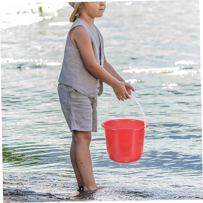 SAFIGLE 5L Plastic Bucket with Handle for Household Cleaning Gardening and Pet Care - Lightweight Multipurpose Water Pail for Indoor and Outdoor Use