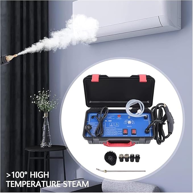 Handheld Steam Cleaner Electric High Pressure Steam Clean Mobile Cleaning Machine Power Steamer High Temperature Portable Multifunction Steam Cleaner 46x30.6x25.5cm (220V-3000W)