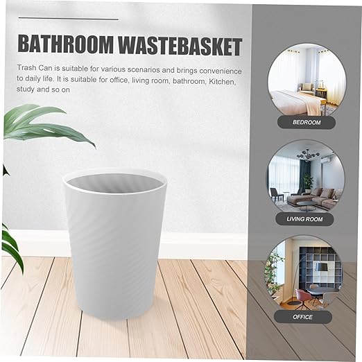 Press Ring Trash Can Bedroom Desk Wastebasket Office Bathroom Waste Bin