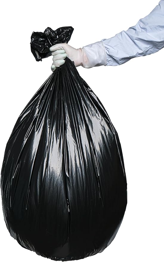 TYPLASTICS 40-45 Gallon Trash Bags Can Liners Heavy Duty 40x46 1.5 Mil Black 100 Count Lawn and Leaf Bags