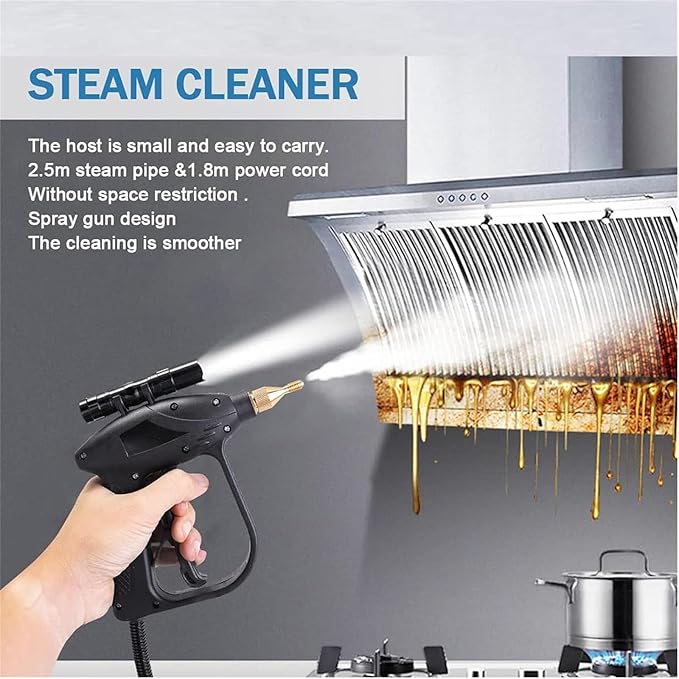 Steam Cleaner Steamer with Trigger Control Handheld for Cleaning High Pressure Steam Cleaner for FurnitureUpholstery Car Grout and Tile